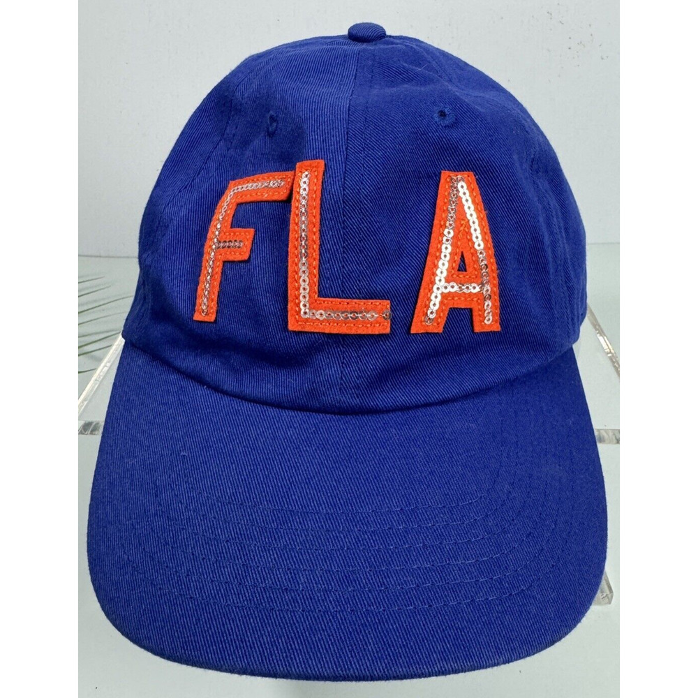 Florida Gators FLA Sequin Womens Baseball Hat Cap Blue Adjustable OS